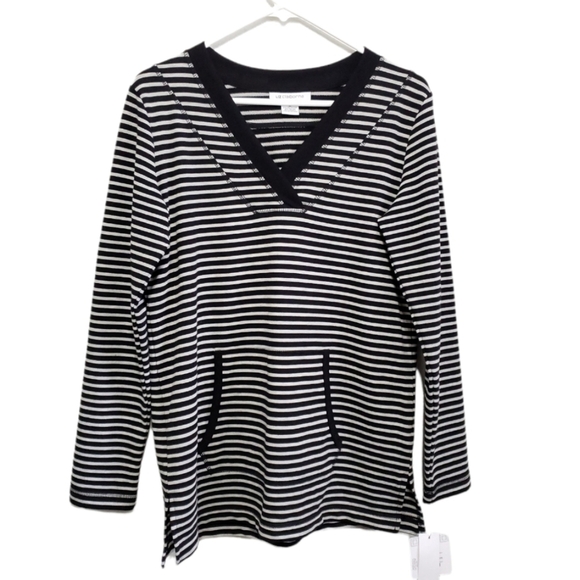 NWT LIZ Claiborne Sweater long slevee V neck, Size M - Picture 3 of 6